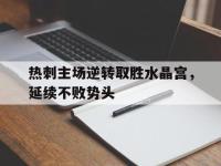 金年会足球-热刺主场逆转取胜水晶宫，延续不败势头